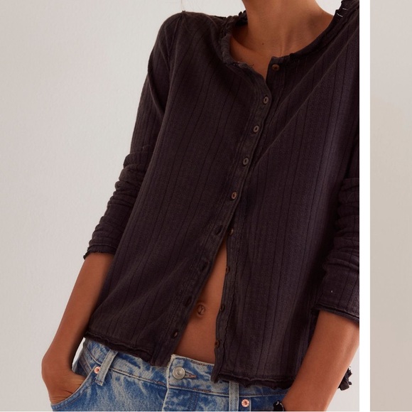 Free People Penny pointelle cardigan - Picture 3 of 6